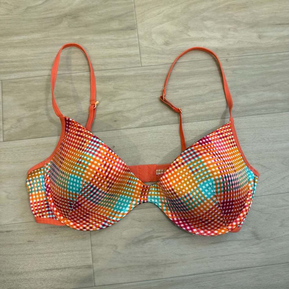 Flirtitude Multicolor Plaid Underwire T-Shirt Bra